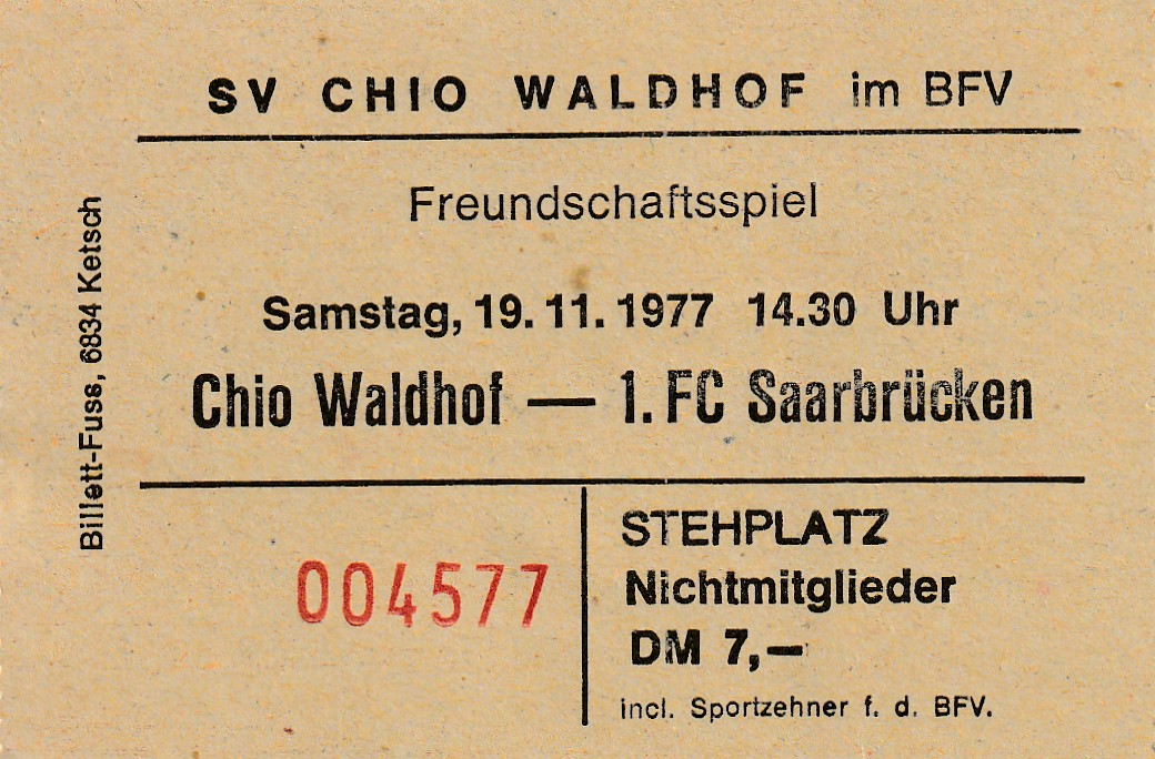 Eintrittskarte Testspiel 1977 78 SV Chio Waldhof-1. FC Saarbrücken.jpg