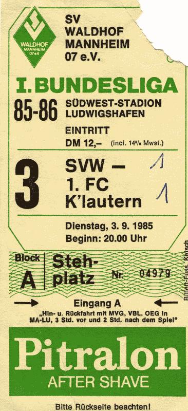 Karte Waldhof FC Kaiserslautern 03 09 1985.jpg