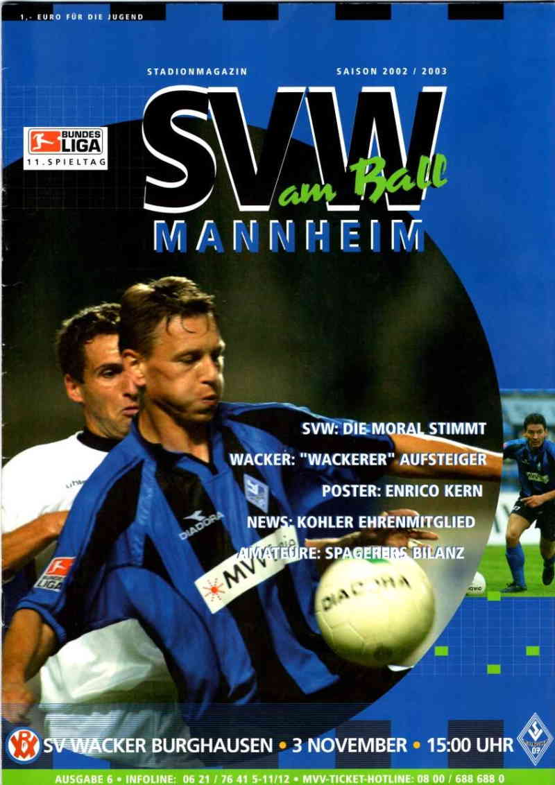 Magazin 11.Spieltag SVW Wacker Burghausen 2002 03.jpg