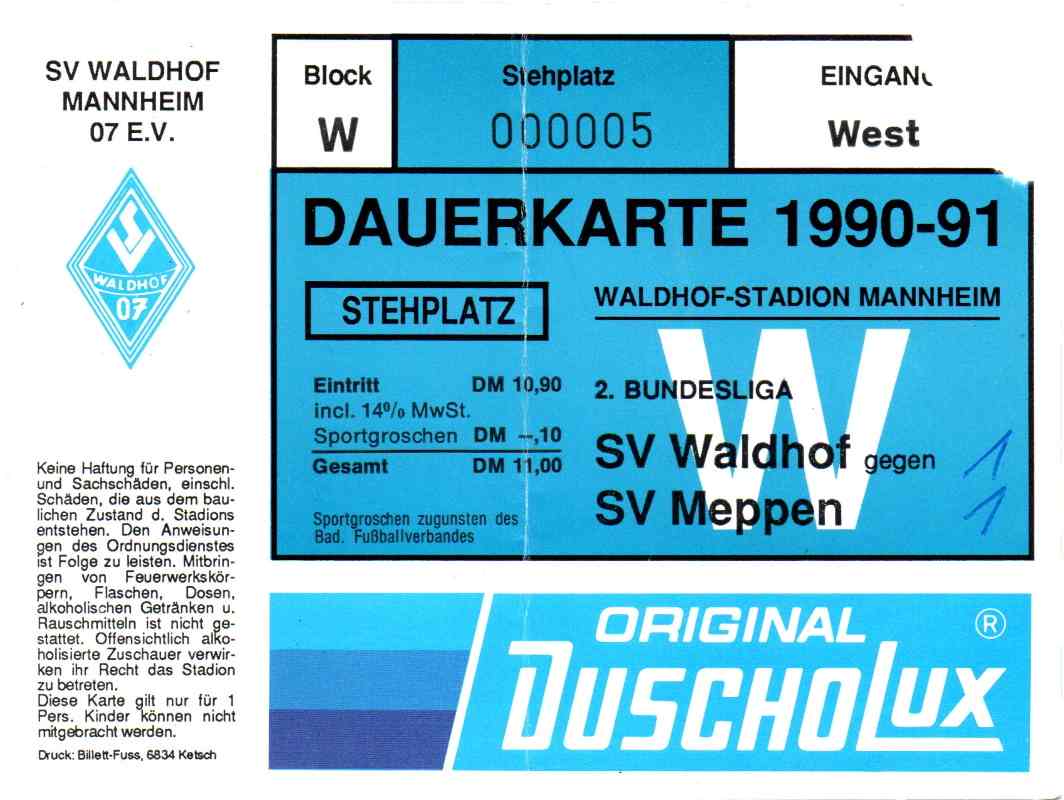 Karte Waldhof Mannheim SV Meppen 23 März 1991.jpg