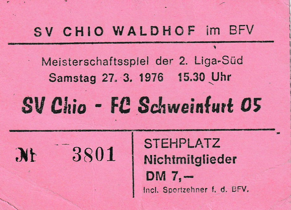 Eintrittskarte 1975 76 Chio Waldhof 1. FC Schweinfurt 05.jpg