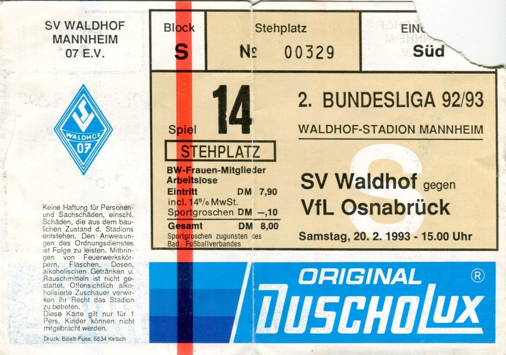 Eintrittskarte 28.Spieltag 1992-1993 SVW VfL Osnabrück.jpg