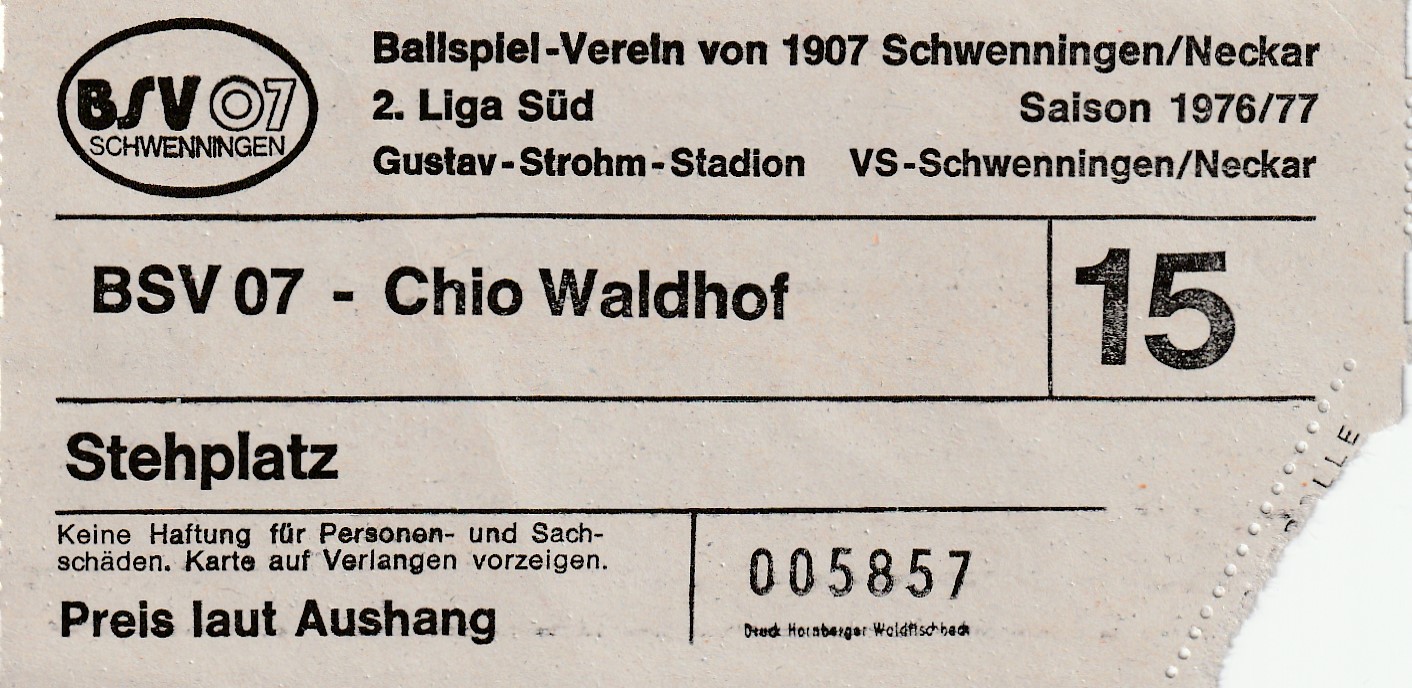 Eintrittskarte 1976-77 BSV Schwenningen SV Chio Waldhof.jpg