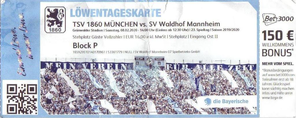Eintrittskarte 23.Spieltag 2019-2020 TSV 1860 München SVW.jpg