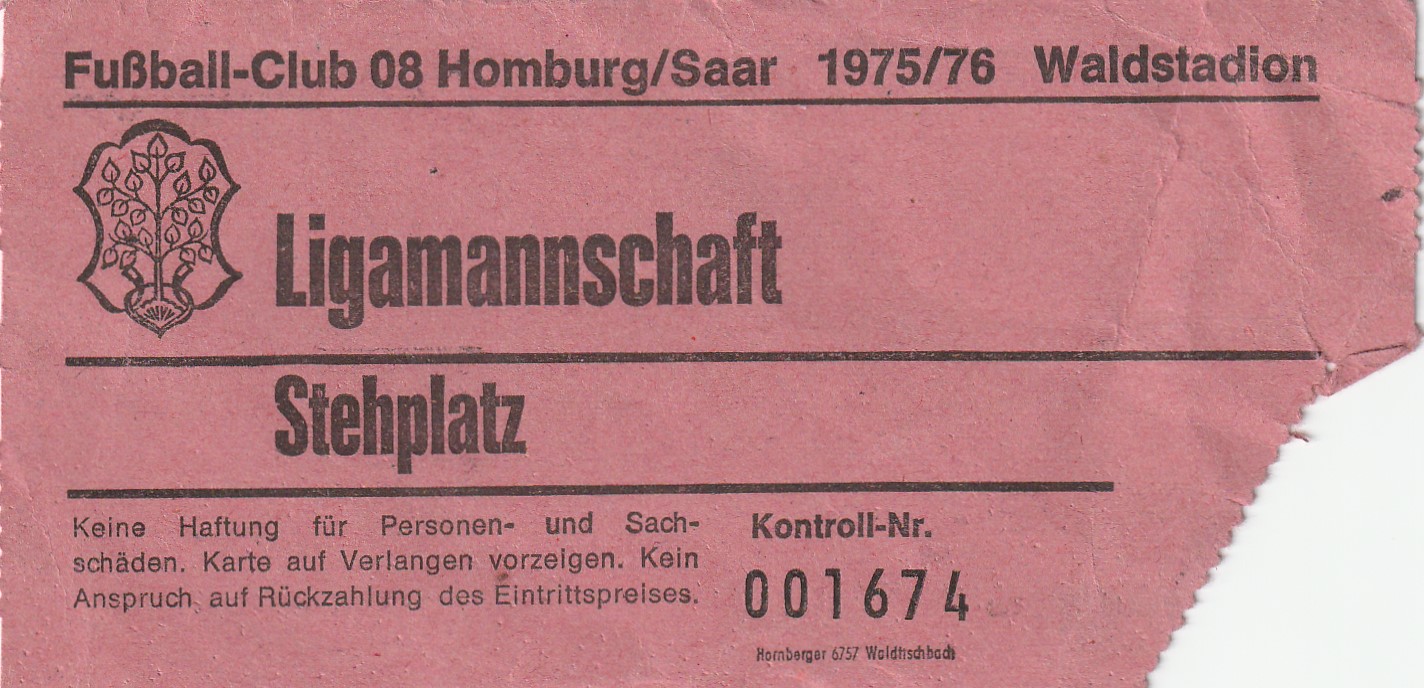 Eintrittskarte 1975 76 FC Homburg Chio Waldhof.jpg