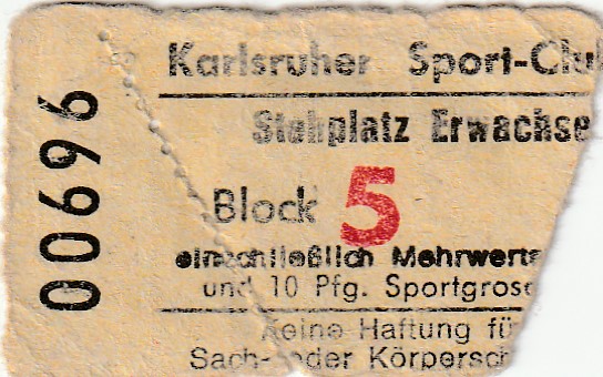 Eintrittskarte 1973 74 Karlsruher SV Chio Waldhof.jpg