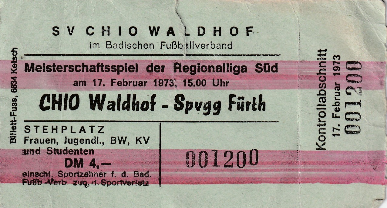 Eintrittskarte 1972 73 Chio Waldhof SpVgg Fürth.jpg