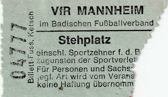 Eintrittskarte Testspiel 1977 78 VfR Mannheim-SV Chio Waldhof.jpg
