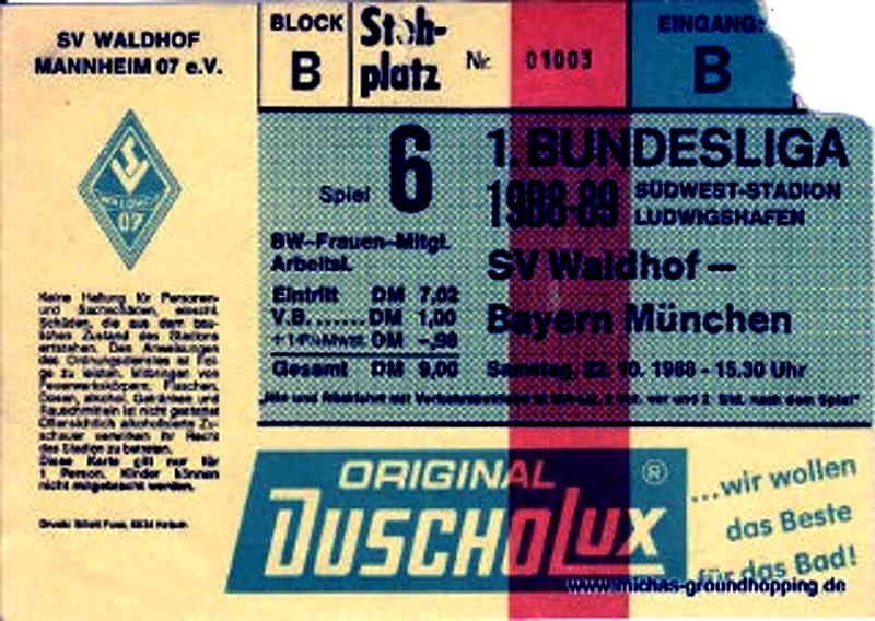 22 10 88 Waldhof Mannheim - Bayern Muenchen 0-3.jpg