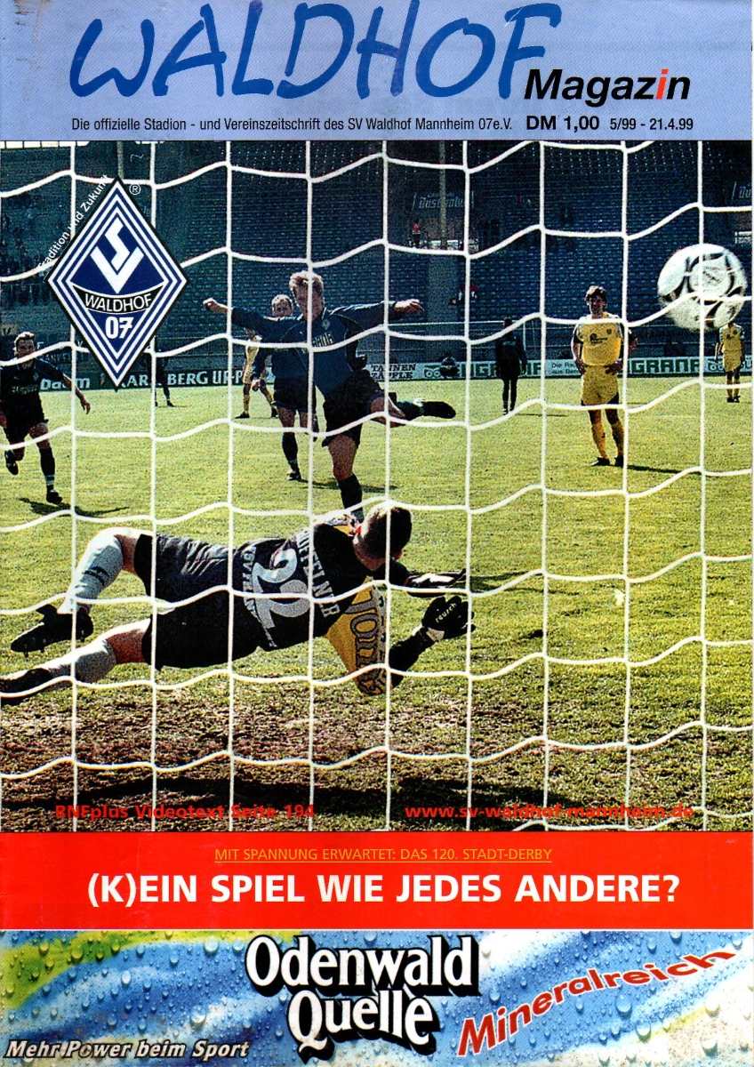 Magazin 28.Spieltag SVW VfR Mannheim 21 April 1999.jpg