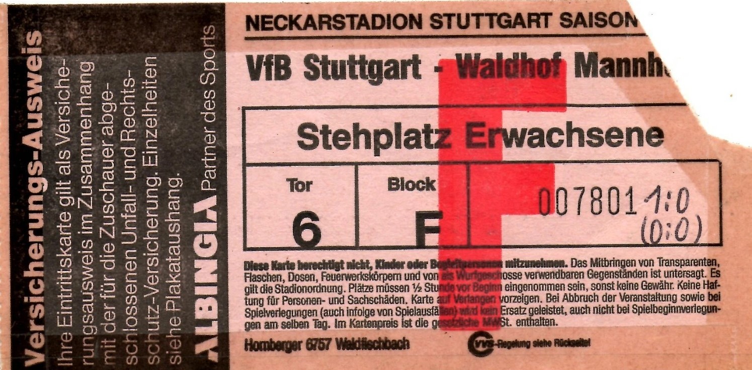 Karte-VfB Stuttgart Waldhof 1989 90.jpg