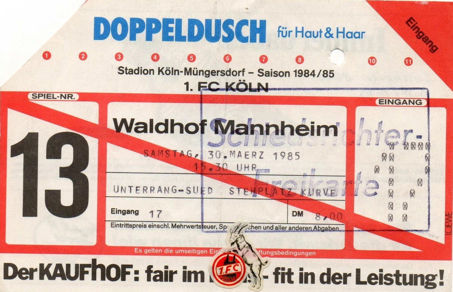 Karte-1. FC Köln Waldhof 1984 85.jpg