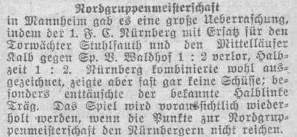 19200411, 1.Spieltag Südd.Meisterschaft, SVW - 1.FC Nürnberg (Karlsruher Tagblatt v. 12.4.20).jpg
