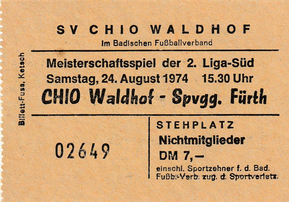 Eintrittskarte 1974 75 SV Chio Waldhof 07 SpVgg Greuther Fürth.jpg