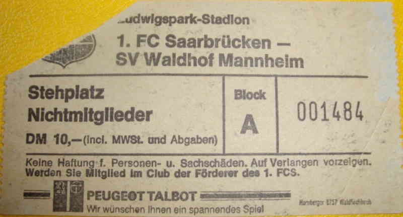 Eintrittskarte 14.Spieltag 1985-1986 1. FC Saarbrücken SVW.jpg