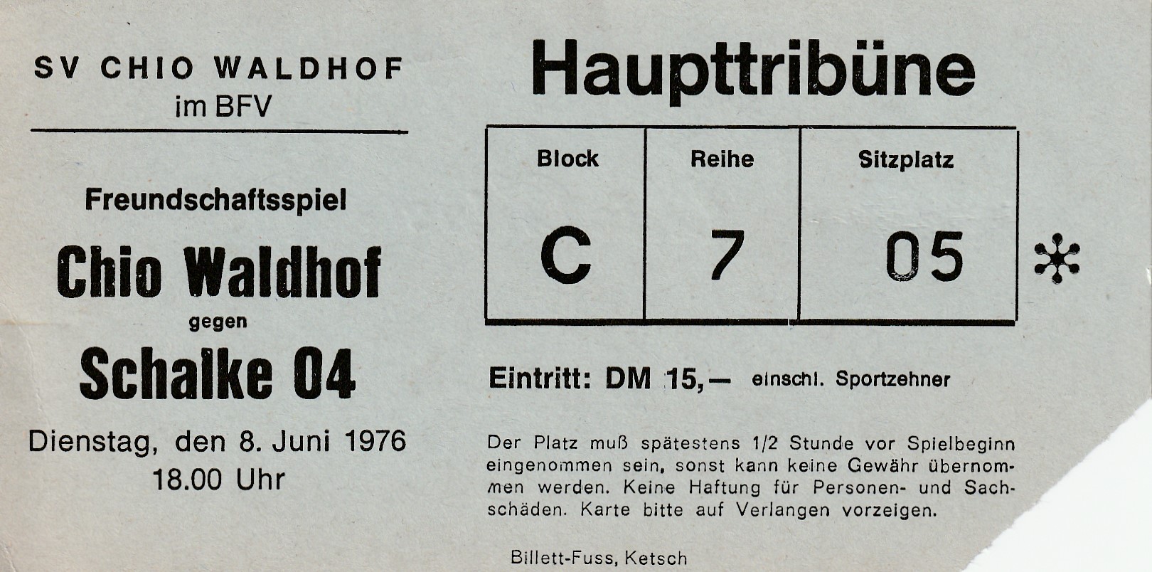 Eintrittskarte 1976 77 SV Chio Waldhof 07 Schalke 04.jpg