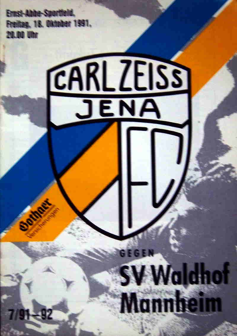 Magazin 14.Spieltag 1991-1992 FC Carl Zeiss Jena SVW.jpg