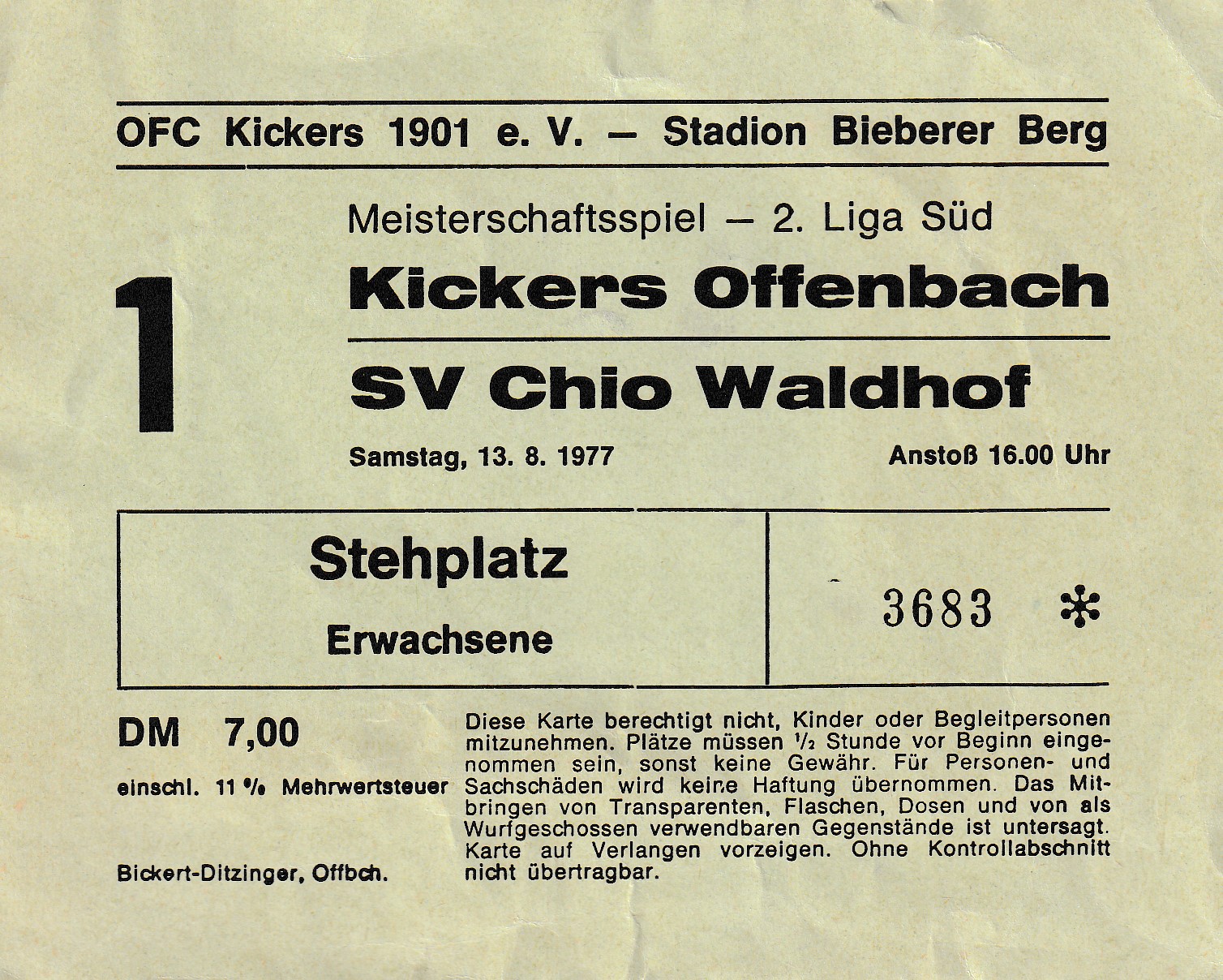 Eintrittskarte 1977 78 Kickers Offenbach-SV Chio Waldhof.jpg