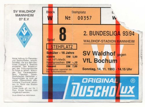 SV Waldhof - VfL Bochum Ticket 93 94.JPG